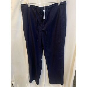 Mens XL Coofandy Navy Blue Cotton Linen Blend Pants NWT Men's 36x29 Lightweight